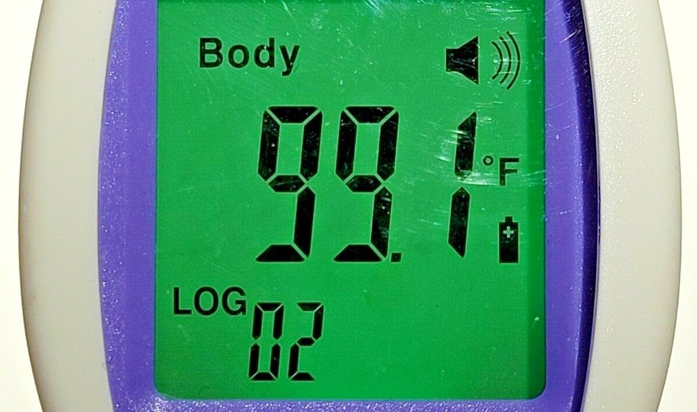Infrared Forehead Thermometer ROHS Model GP-300 W/ Memory, Digital & Light