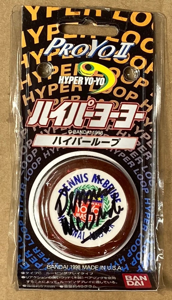 Hyper Yo-Yo ProYo Hyper Loop Yo-Yo Signed By National Master Dennis McBride NOS