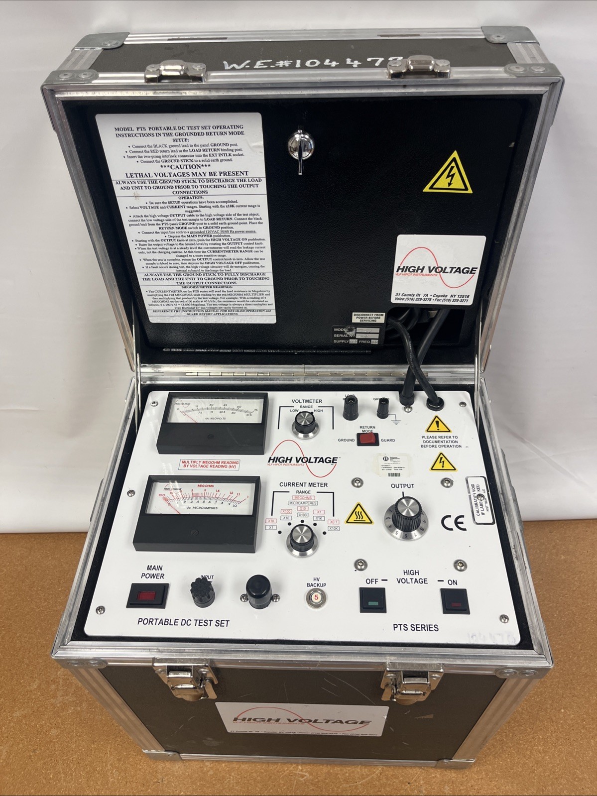 High Voltage PTS-75 DC HiPot Tester 75KV Output Megohmmeter
