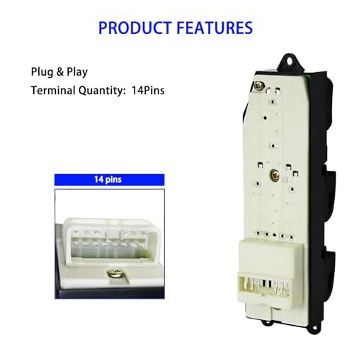 Left Front Driver Side Power Window Switch Compatible with 1998-1999 Toyota