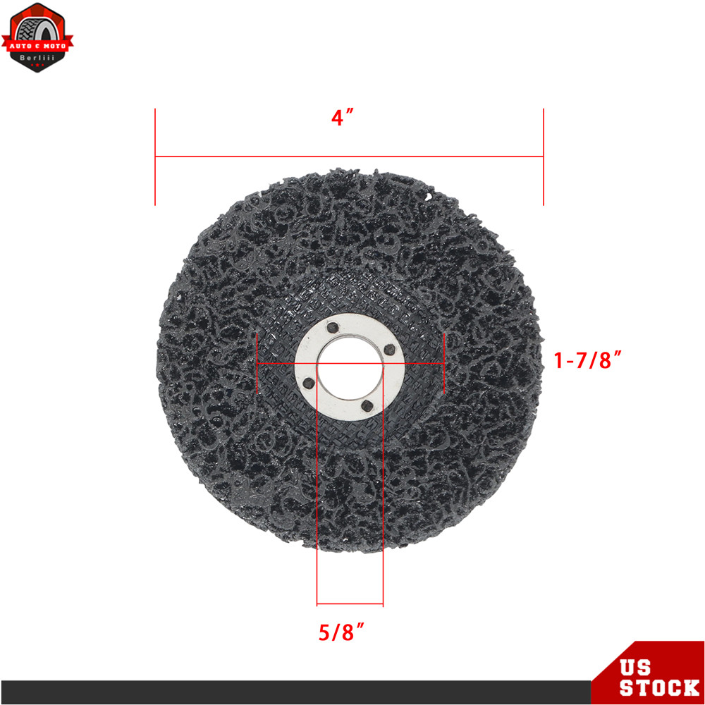 Paint Stripping Disc Set 4'×5/8" 6 Purple & 6 Black Efficient Rust Paint Removal
