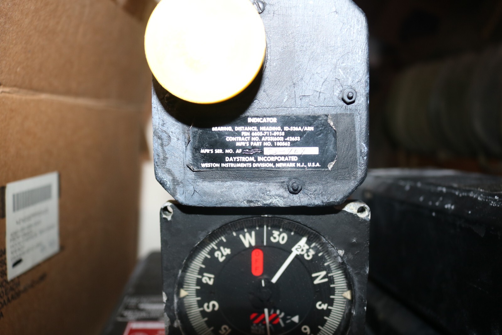 vintage USAF EC KC 135 BDHI bearing distance heading indicator ID 526 / ARN