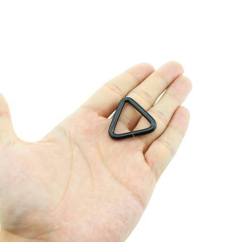 RLECS 20PSC 1 Inch Black Metal Triangle Ring Buckle Triangle Closure Ring