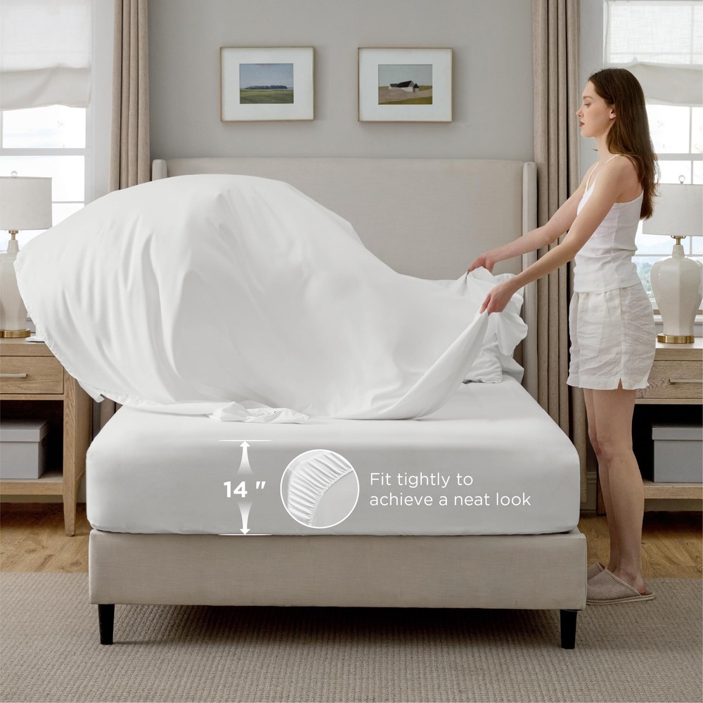 Full Size Comforter Sets 7 Pieces White Bedding Sheets Pillowcases