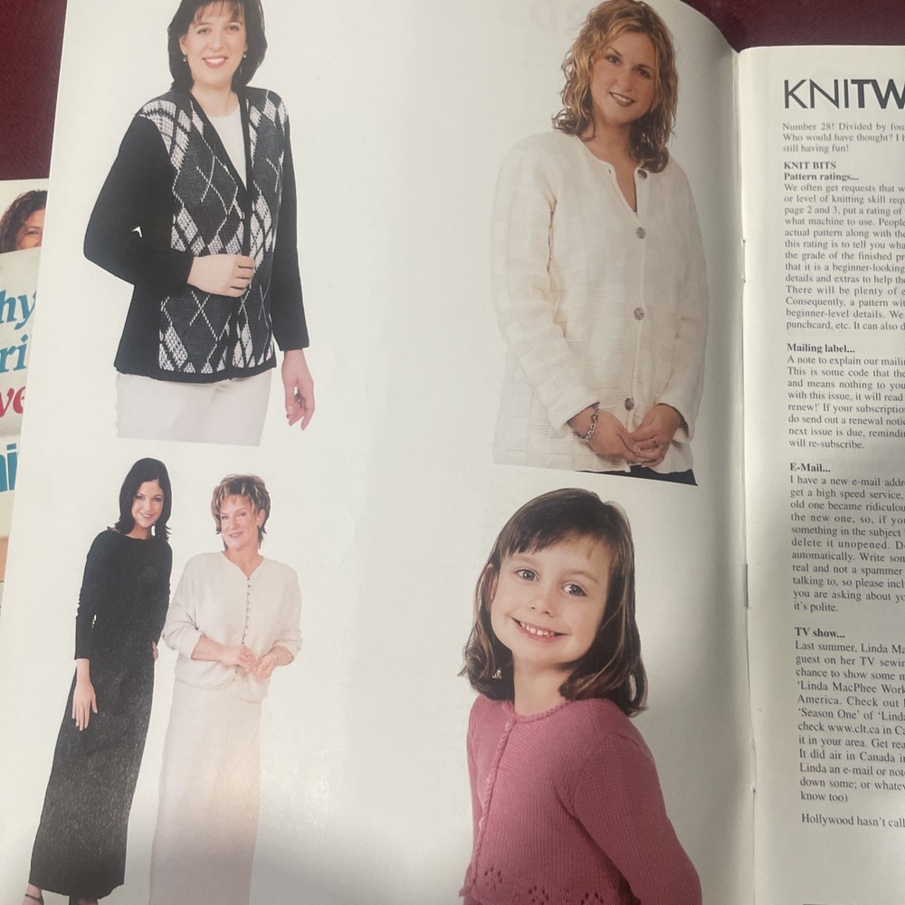 5 Knitting Machine Knit Magazines 1990 -2003 #2