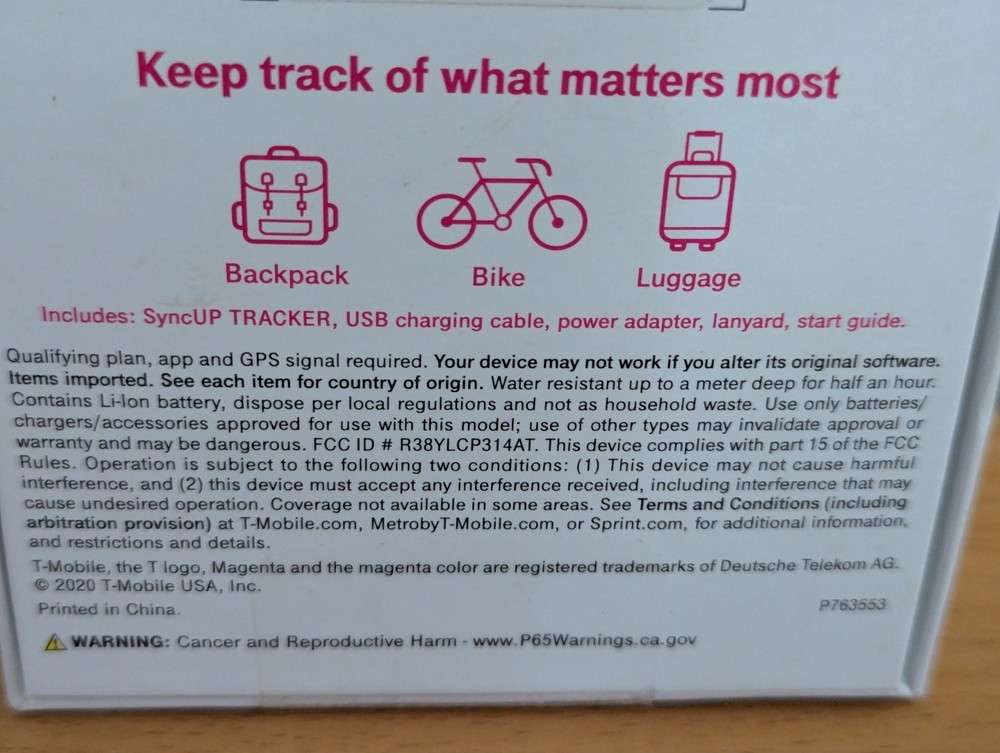 T-Mobile Sync Up Tracker 128MB Gray Kit