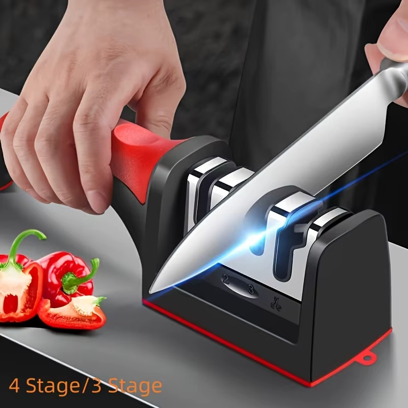 Professional 3 Stage Knife Sharpener Coarse Medium Fine for Kitchen Knives