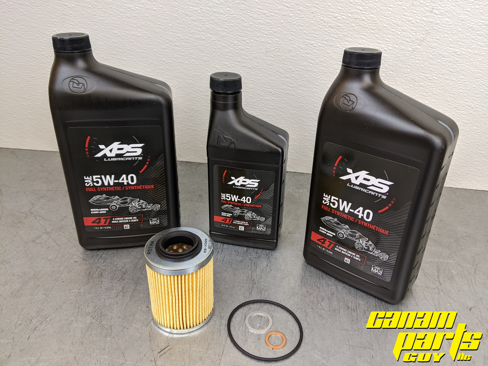 CanAm XPS Renegade Maverick Outlander FULL SYNTHETIC Oil Change Kit SAE 5W-40 4T