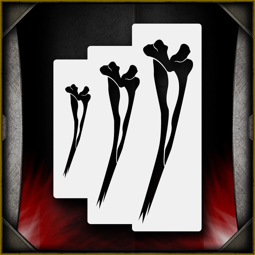 Bones 2 Airbrush Stencil Template Paint Airsick
