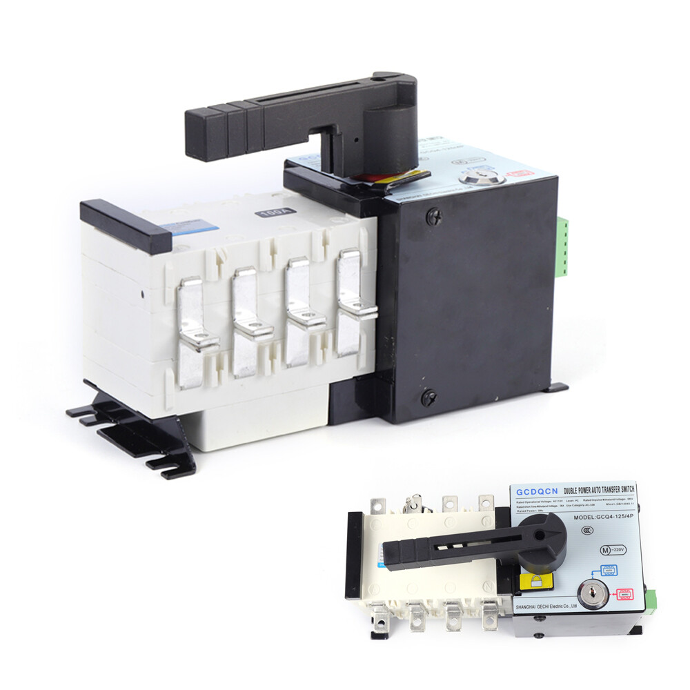 Dual Power Transfer Switch Auto Generator Changeover Switch 4P 100A ATS Kit