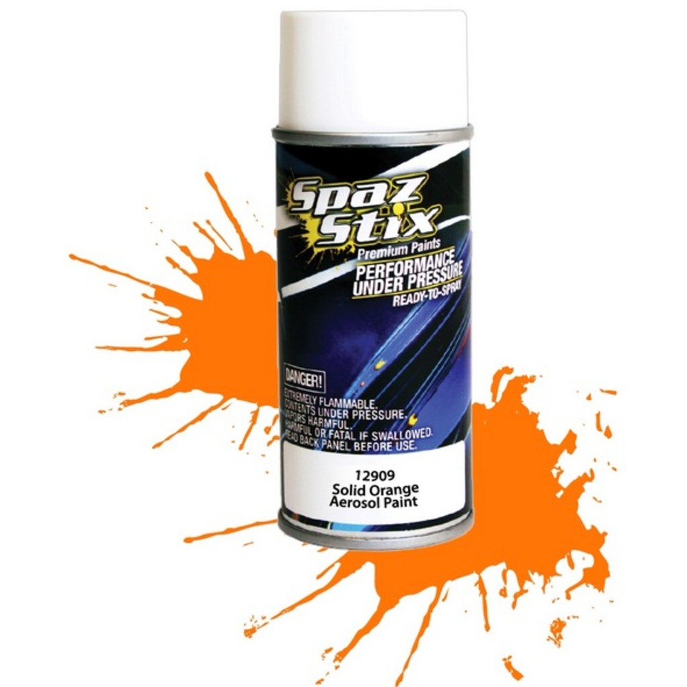 Spaz Stix 12909 Solid Orange Aerosol Paint 3.5oz Can