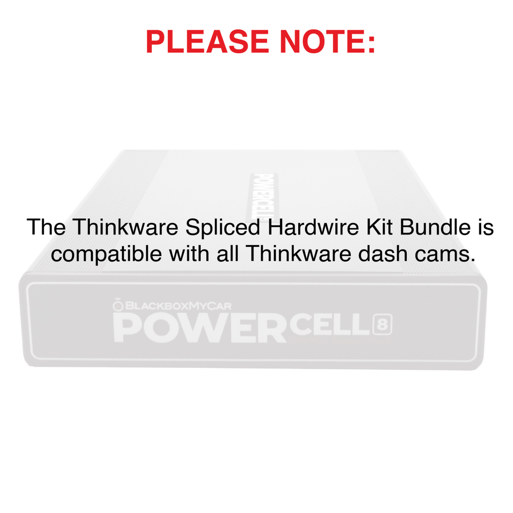 Spliced Hardwire Kit for Thinkware Dash Cams