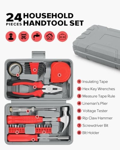 Household diy hand tool kit with case