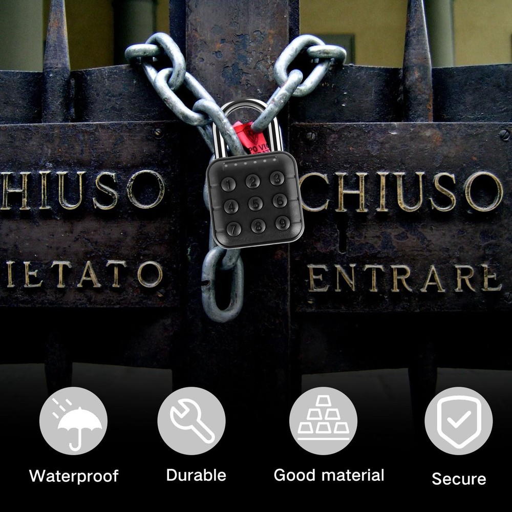 Combination Lock, 6 Digit Password Locker Lock Aluminum Alloy Code Digital Pa...