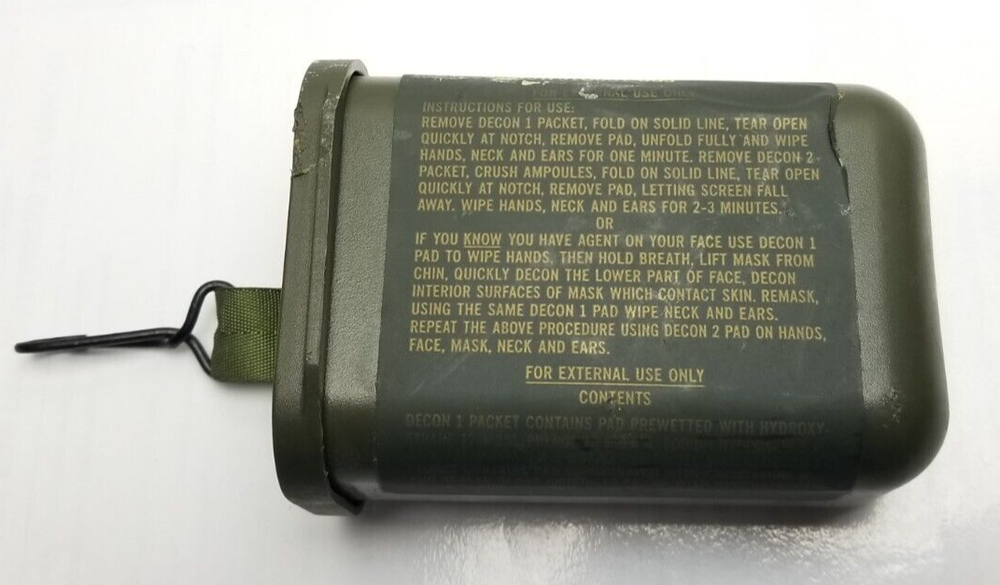 USGI Military Army Decontamination Kit M258A1 - Empty Plastic Storage Container