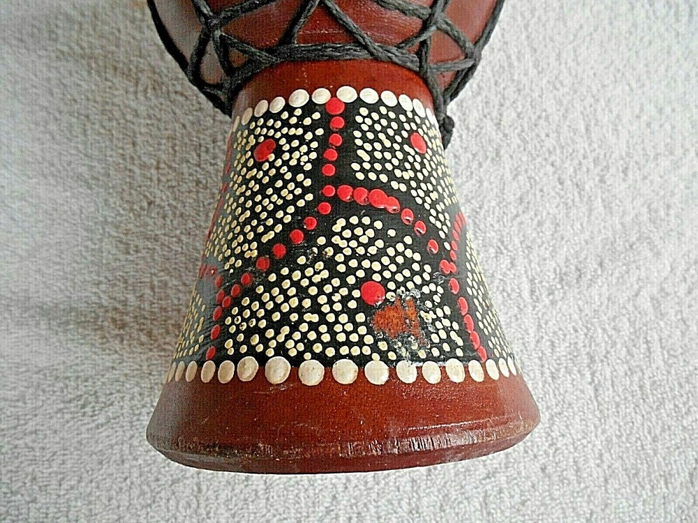 SMALL 8" TALL DECORATIVE DJEMBE HAND DRUM