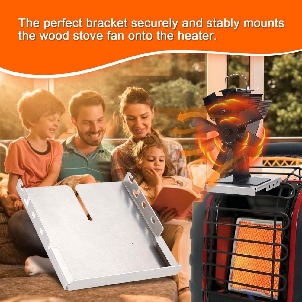 Durable Heat-Powered Fireplace Fan Bracket for Optimal Warmth Distribution