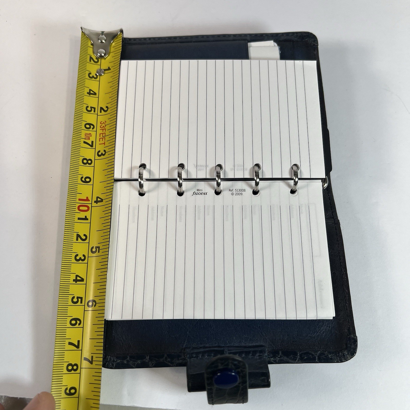 Vintage Filofax Ascot Mini Ring Croc Embossed LeatherPlanner USA Made