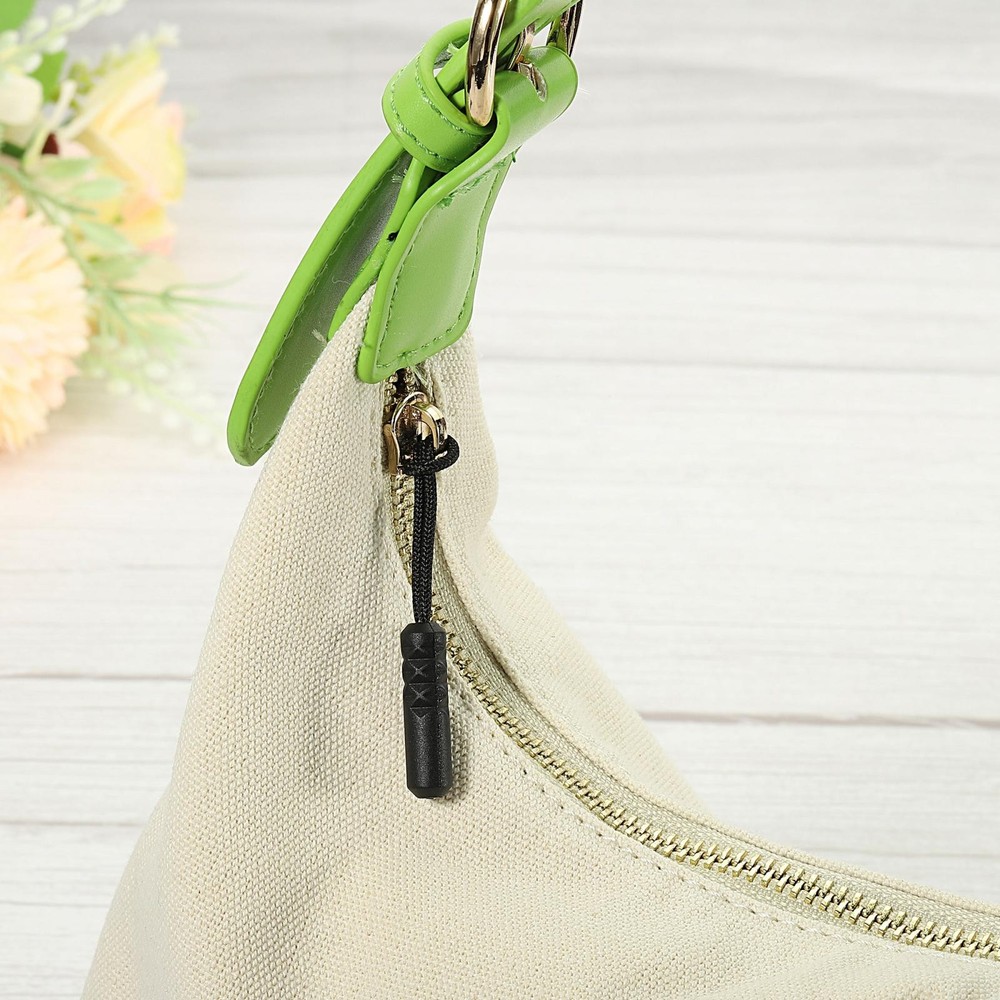 Zipper Pulls Extension Handle Cord, 10 Pack Plastic Cylindrical Head, Black