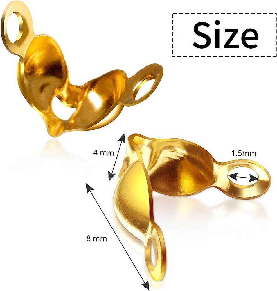 Versatile 1400 Pack Bead Tips Knot Covers - Essential for All Craft Projects