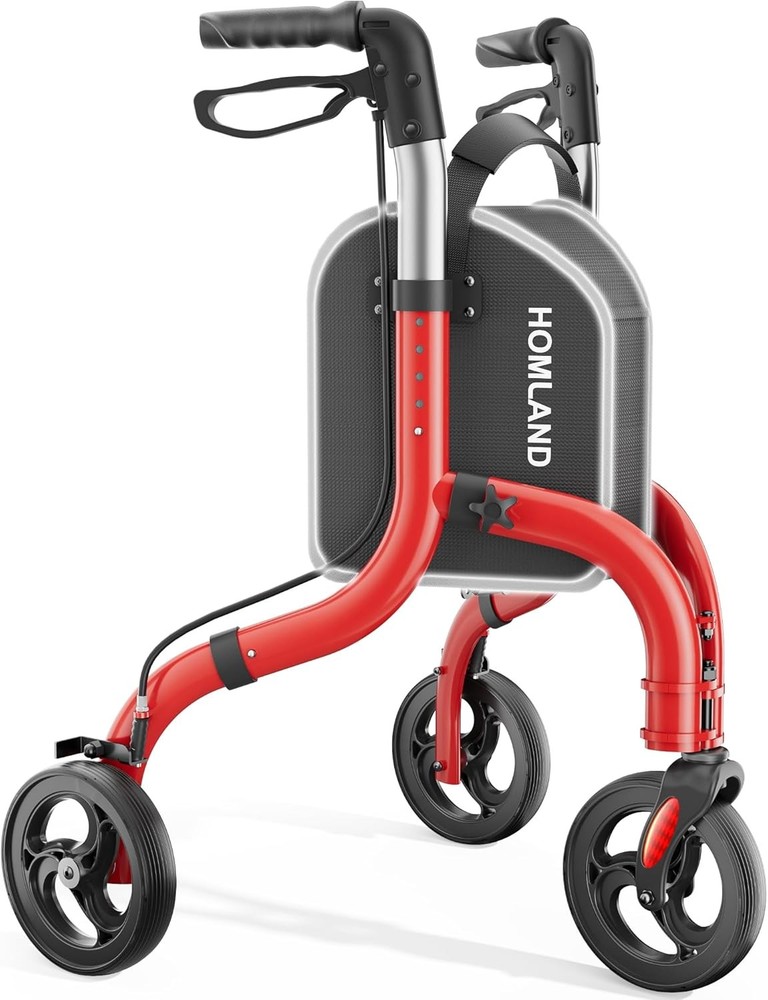 Three Wheel Walker Foldable Aluminum Lightweight Adjustable Mobility Aid