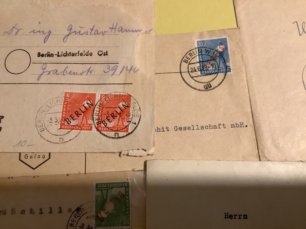 Germany Berlin overprint post war 10 postal cover items Ref A555
