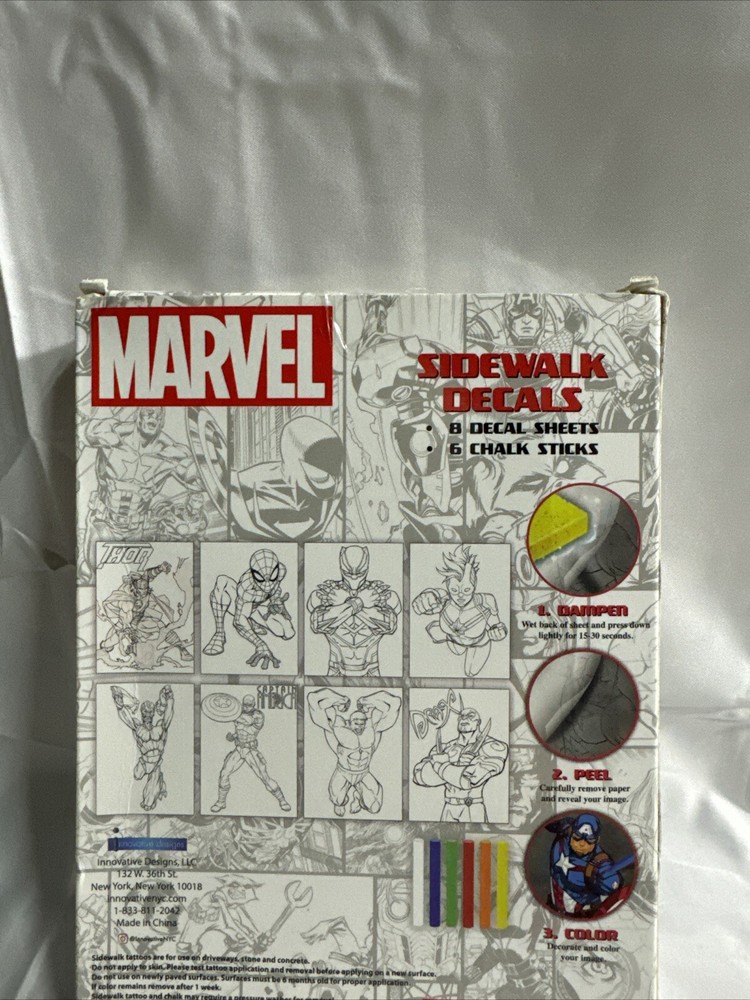 Marvel Sidewalk Decals With Chalk