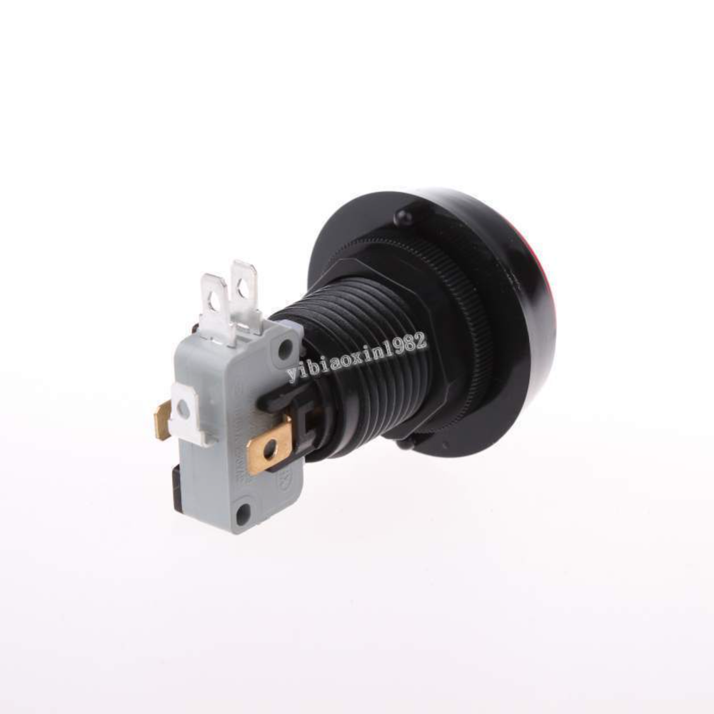 10pcs Arcade Game AC 250V 15A 36mm Dia Circular Push Button Red + Micro Switch