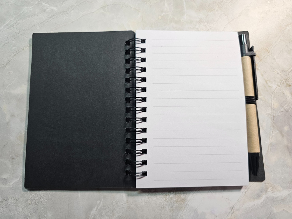 2 Pack Pocket Notebooks w/ Pen & Sticky Notes Small Spiral Notepad Set