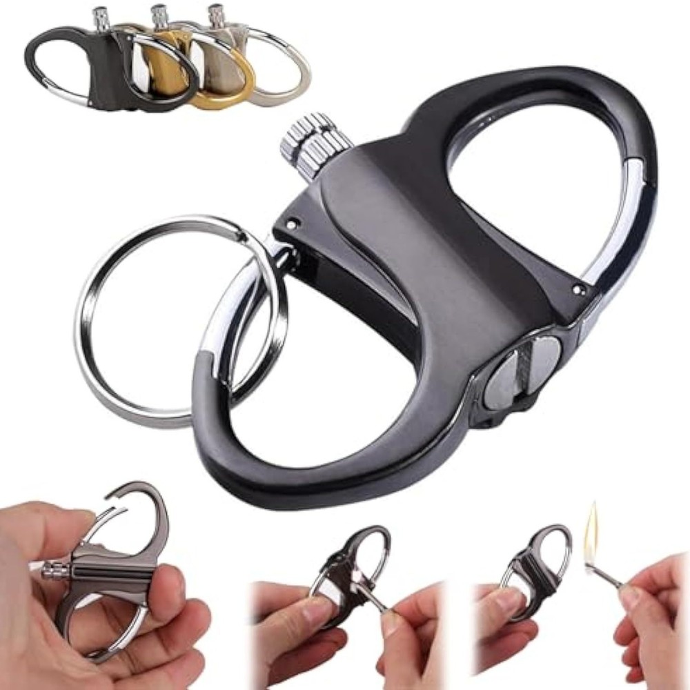 3Pcs Permanent Match Infinity Lighter with Multitool Keychain Lighter Pipe Metal