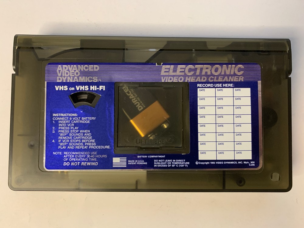 Advanced Video Dynamics Electronic Video Head Cleaner 1985 Untested
