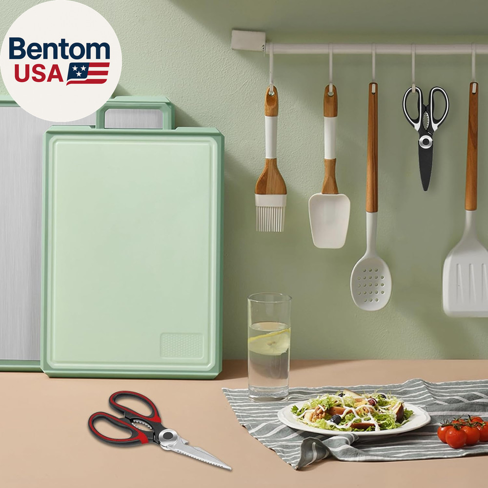 2-Pack Kitchen Scissors Heavy Duty, Premium Sharp Kitchen Shears for Food, Fish,