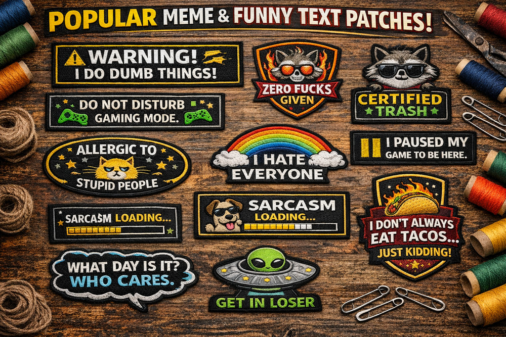 Funny lines Custom Embroidered Patch, Meme Quotes Personalized Patches