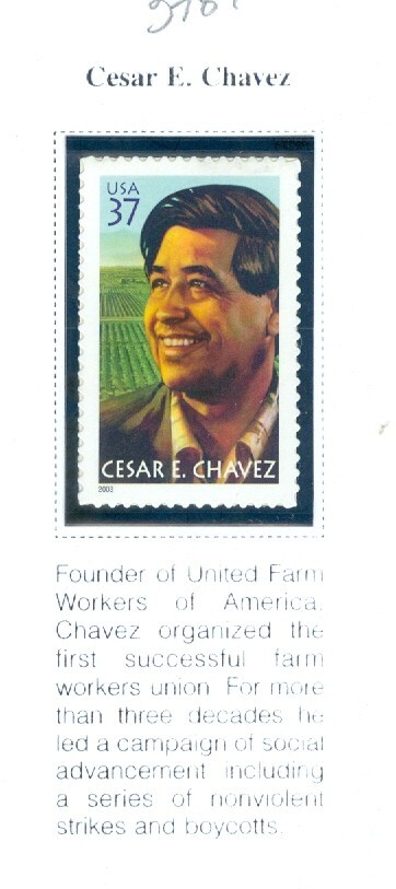US 3781 Cesar E. Chavez, Farm Workers,  Mint NH
