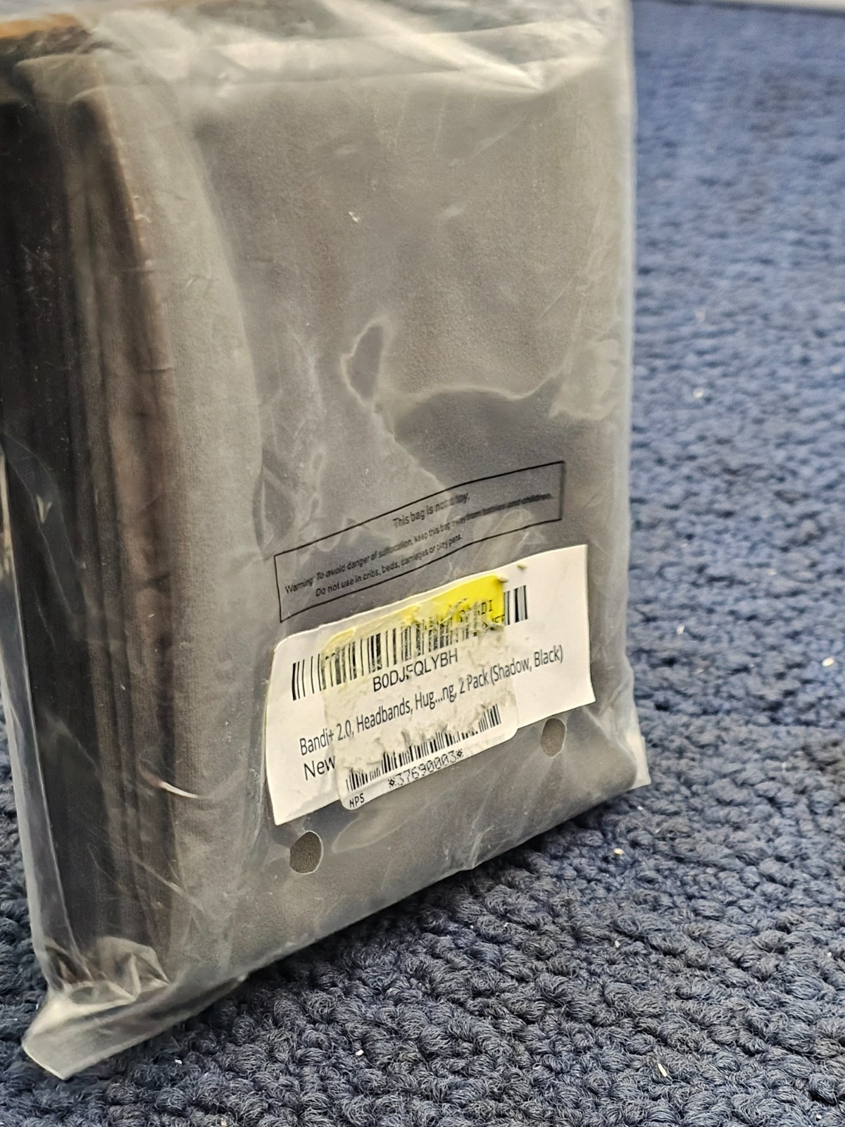 (QTY 2) GYMWRAP Shadow, Black Bandi+ 2.0 Headbands, EdgeTECH, Quick Dry