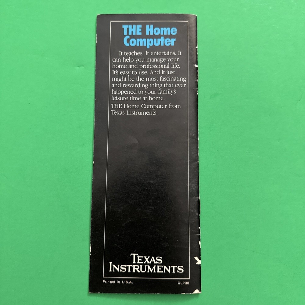 1982 Texas Instruments Home Computer Program Library Bill Cosby Promo Brochure