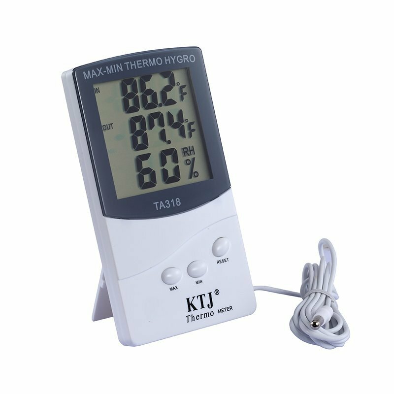 LCD Indoor/Outdoor Digital Thermometer Hygrometer Temperature Humidity Display
