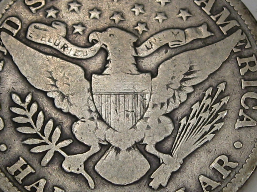 FINE 1897 Barber Half Dollar. #38
