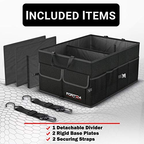 Car Boot Organiser, Collapsible Multi Compartment SUV Organizer, Foldable