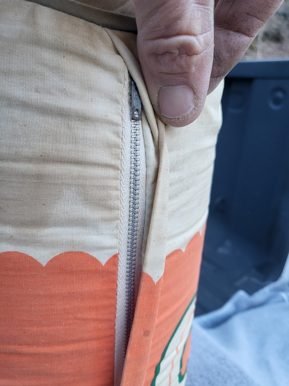 Orange Crush Pillow Can Advertising Sign, NOT FLANGE.