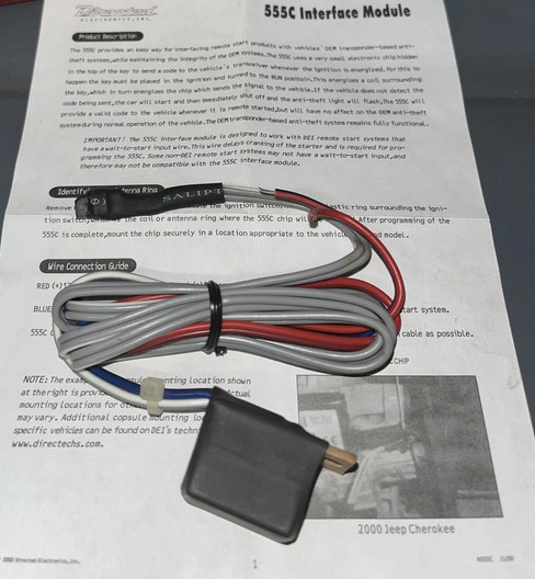 Directed 555C 555C-W Chrysler Remote Start Interface Module DEI Bypass