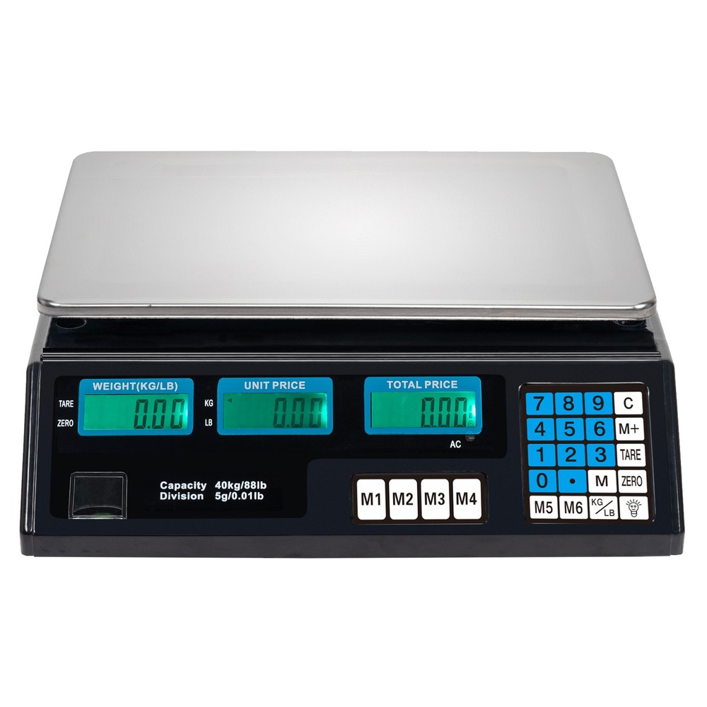 ACS-30 40kg/5g Price Computing Scale, Silver/Black, US Plug