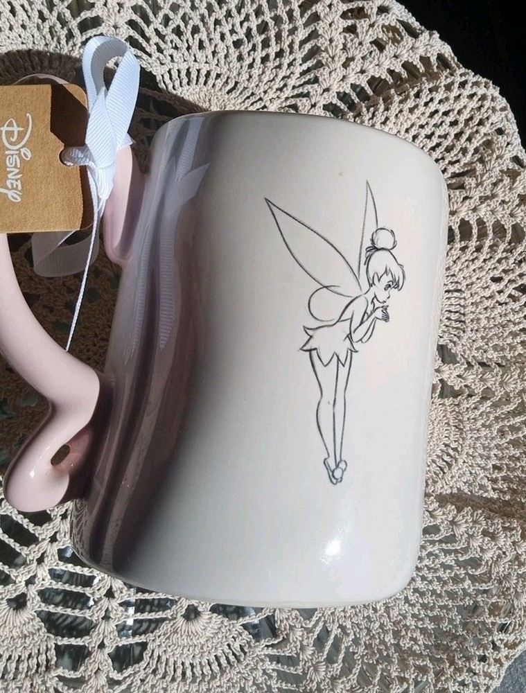 NEW RAE DUNN Tinker Bell Pink SET "Pixie Magic" Mug & 4 Nesting Measuring Cups