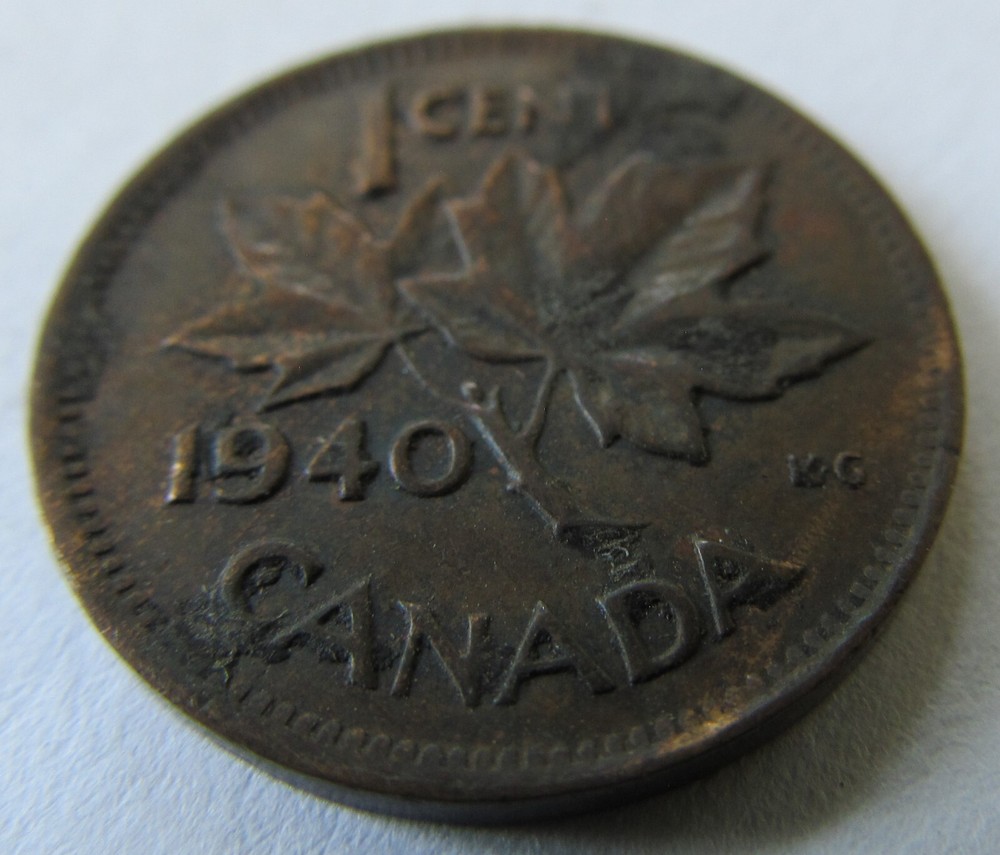 1940 1 Cent - George VI Canada Cent KM# 32