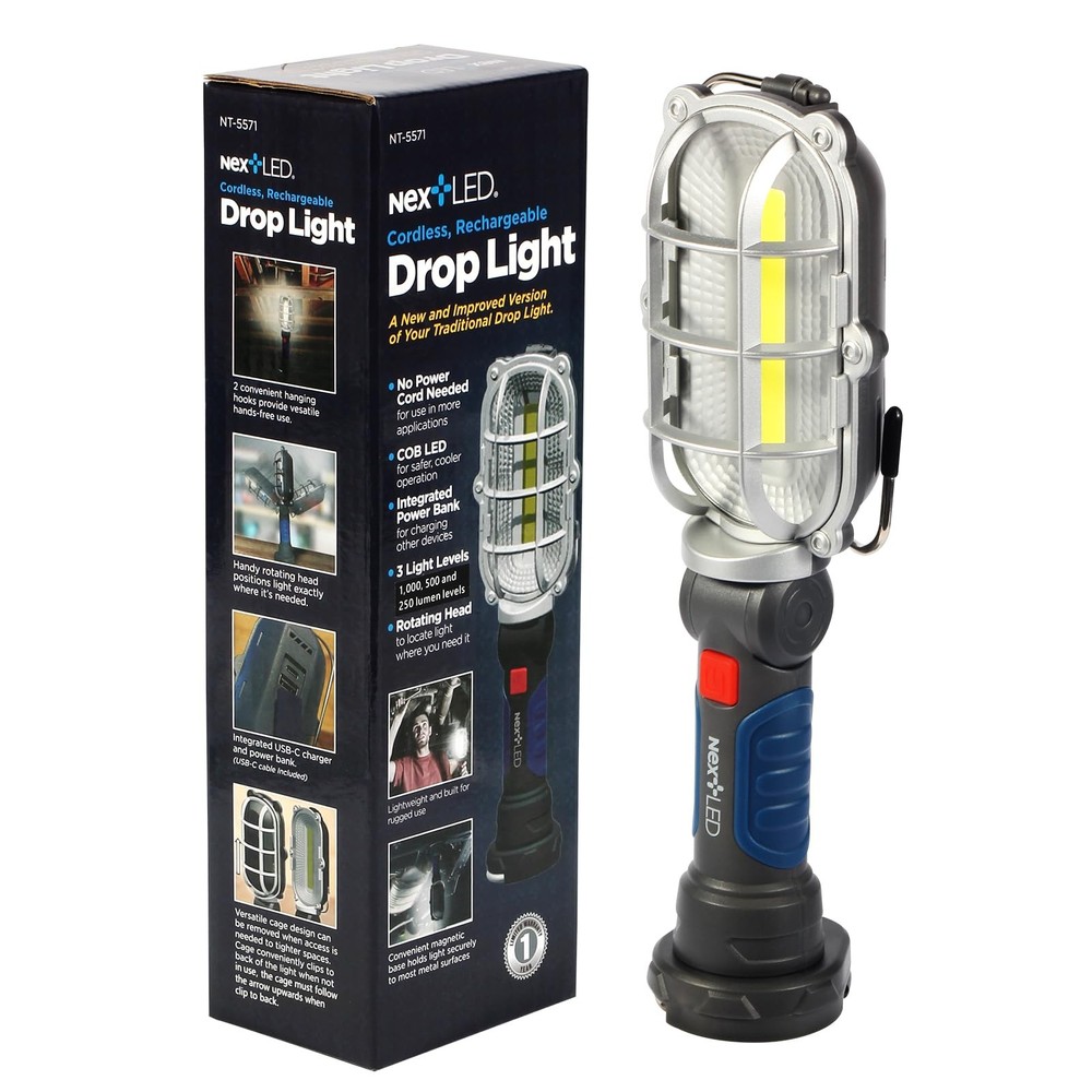 (Improved) NT-5571 Rechargeable Magnetic LED Work Light, 1000 LM Trouble Ligh...