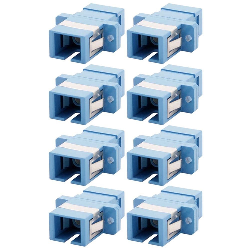 8 Pcs SC to SC Single Mode Simplex Fiber Optic Optical Coupler Adapter Connector