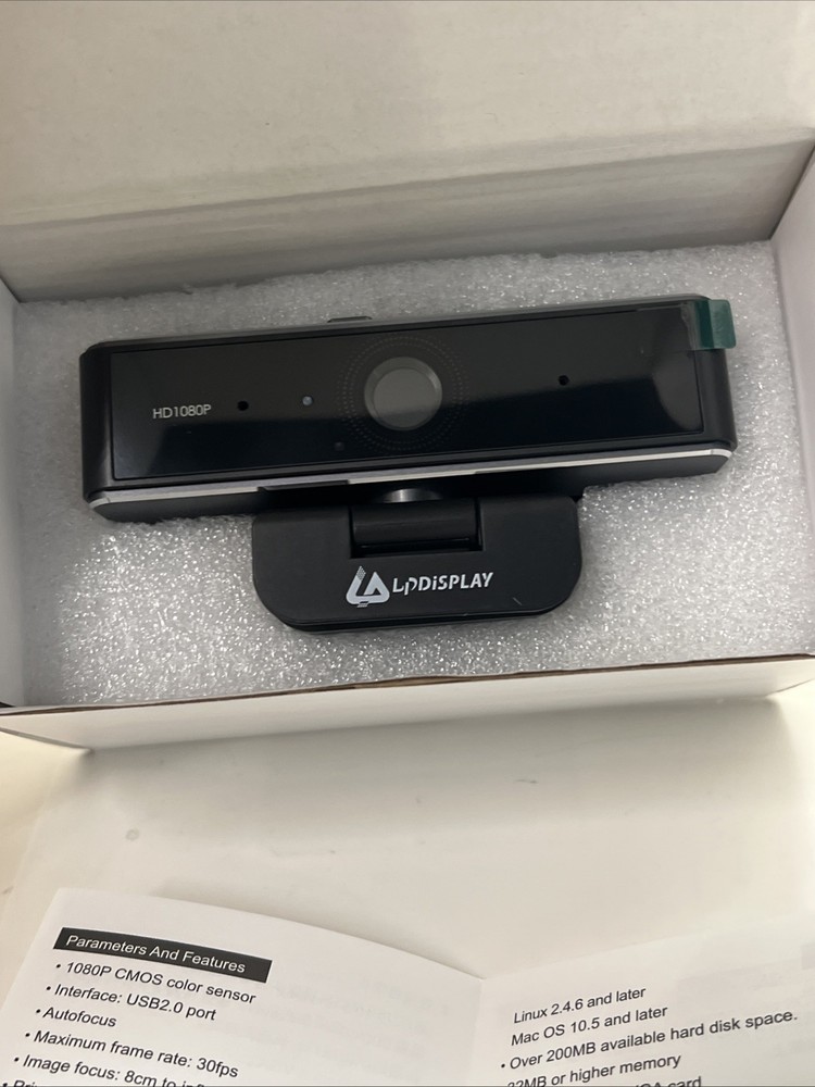 LPDISPLAY FHD 1080P Webcam with Microphone