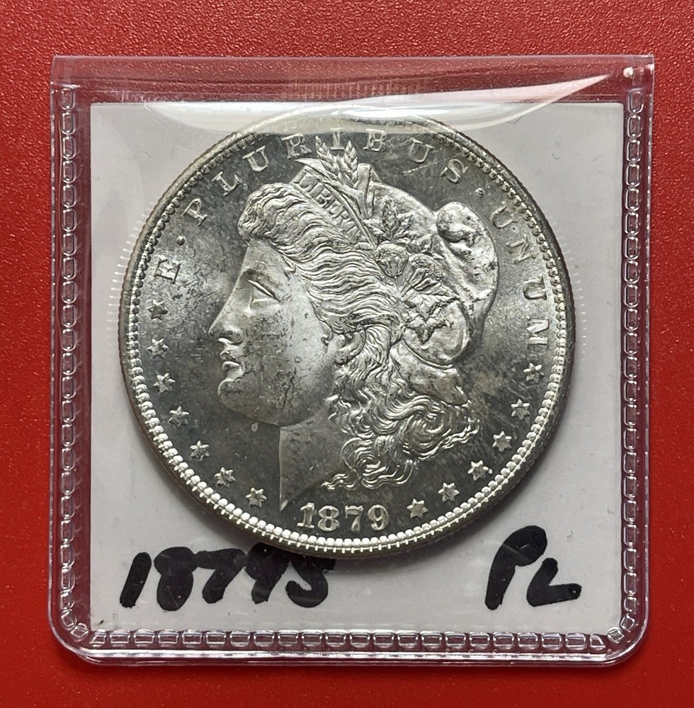 1879 S Morgan Silver Dollar, Gem Uncirculated, Appears Prooflike.