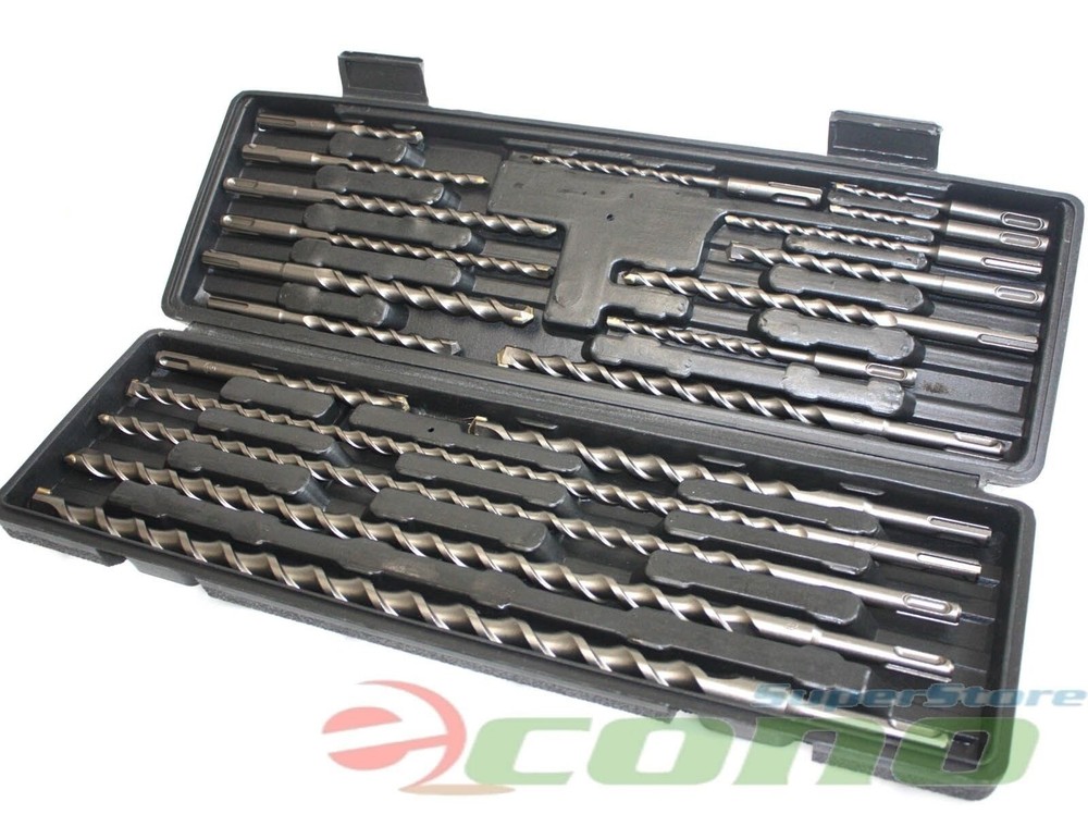 20pc SDS Plus Hammer Drill Bits w/Carbide Tip Flute Concrete Masonry Bricks Bit