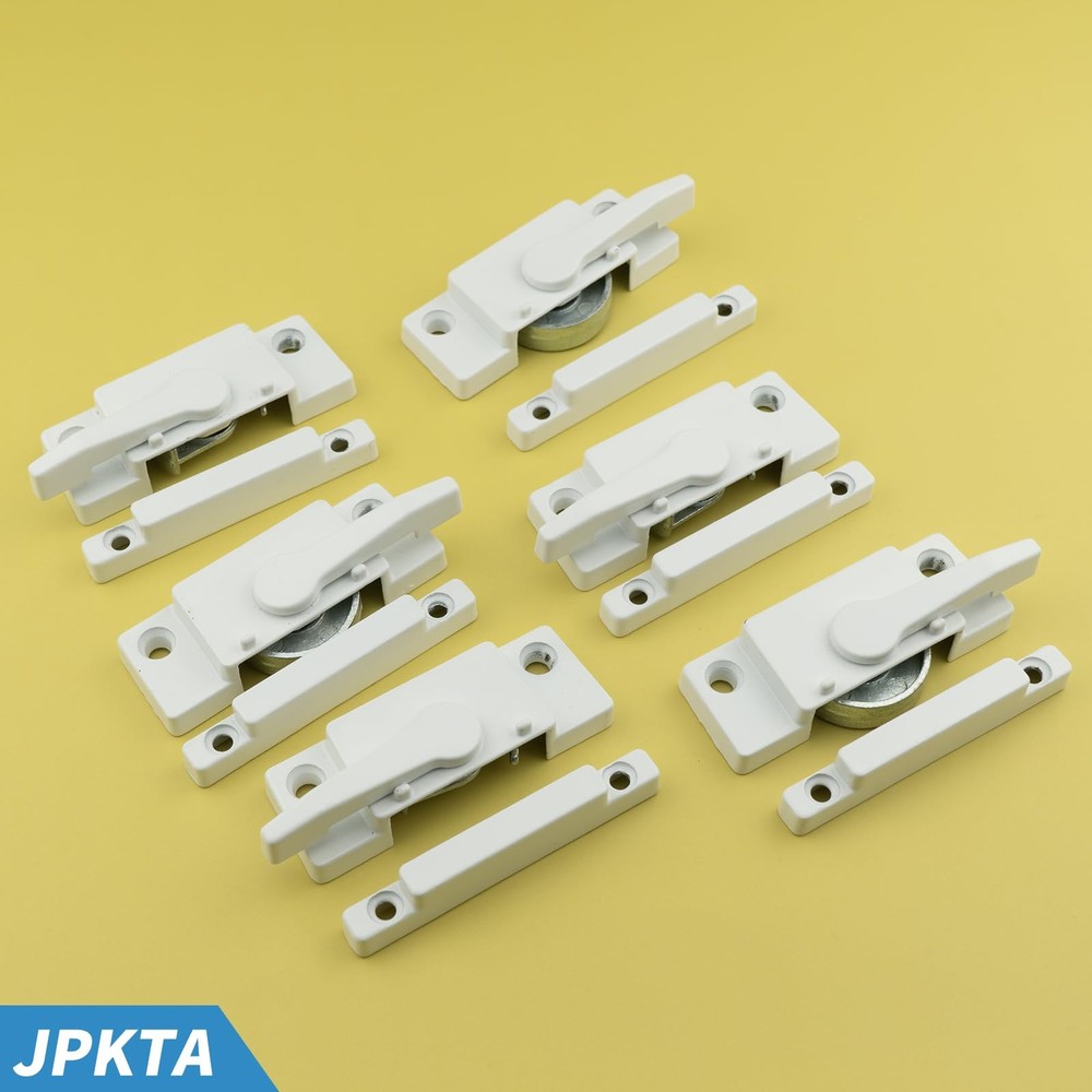 6 Pack Window Sash Locks,Window Latch Cam Action White Window Locks for Doubl...
